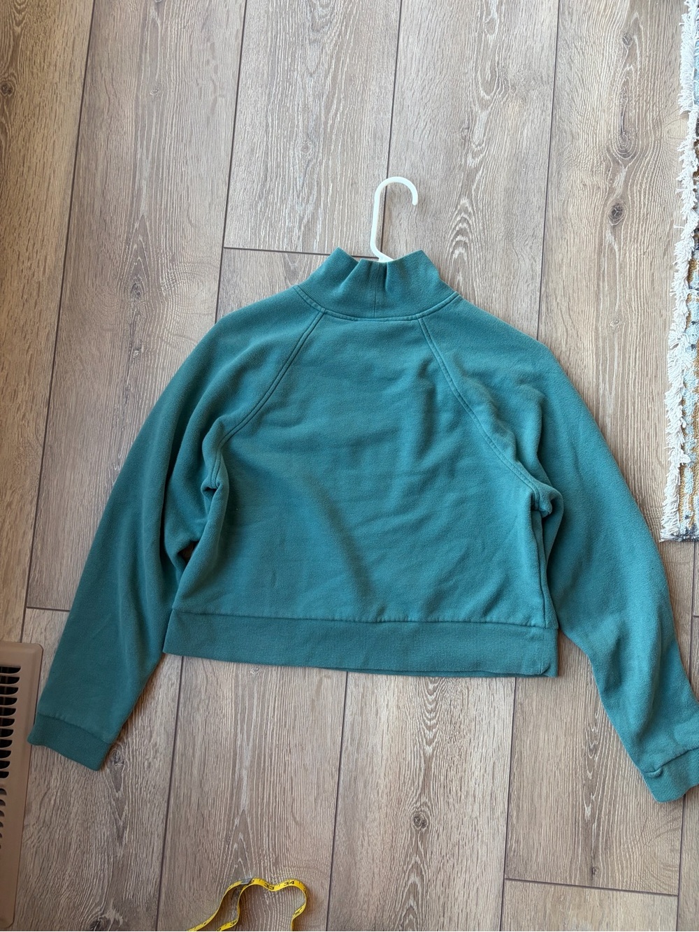 a new day Teal Cropped Mock Neck Pullover Sweatshirt